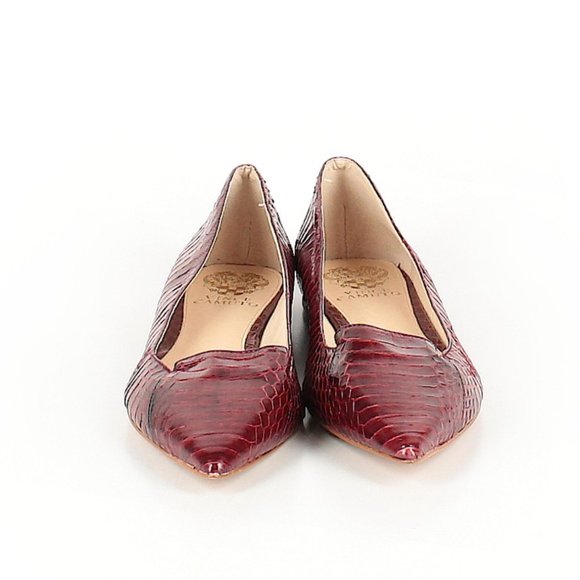 Vince Camuto Red Snake Skin Flats - Picture 2 of 3